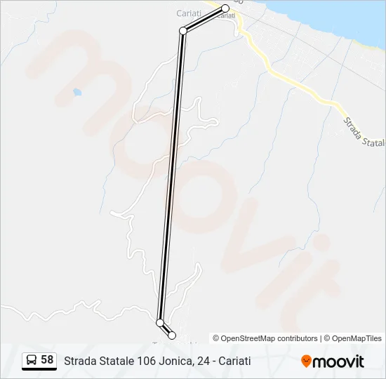 58 Bus Line Map