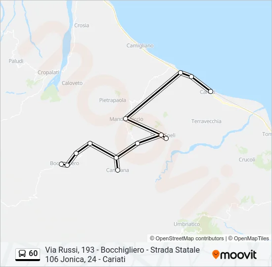 60 Bus Line Map