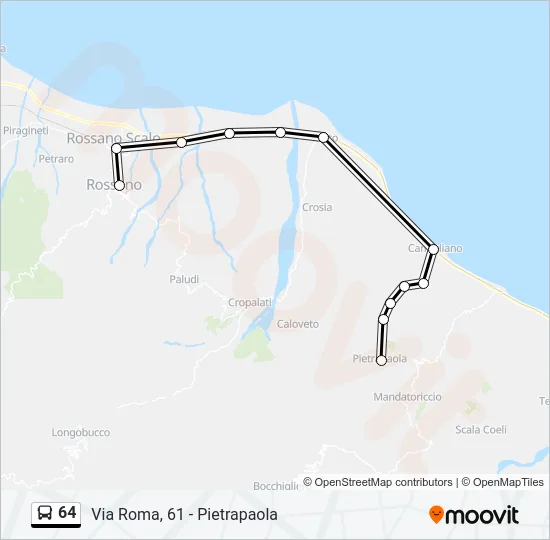 64 Bus Line Map