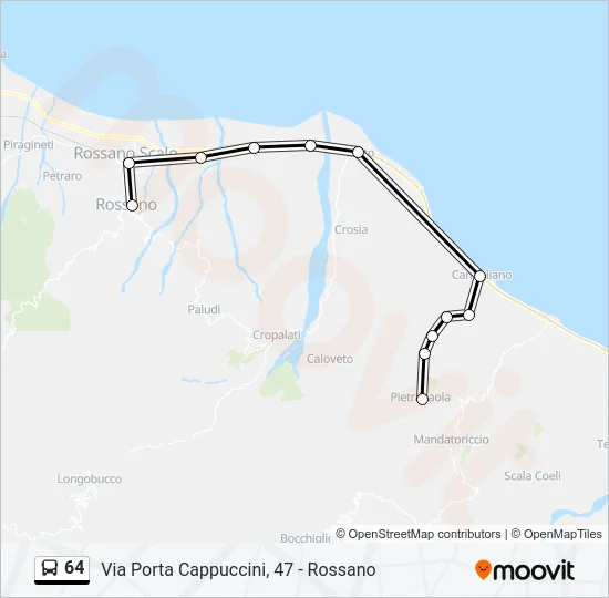 64 Bus Line Map