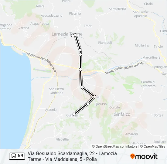 69 Bus Line Map