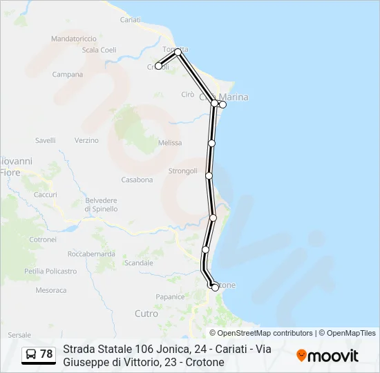 78 Bus Line Map