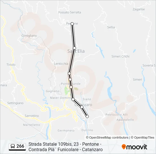 266 Bus Line Map