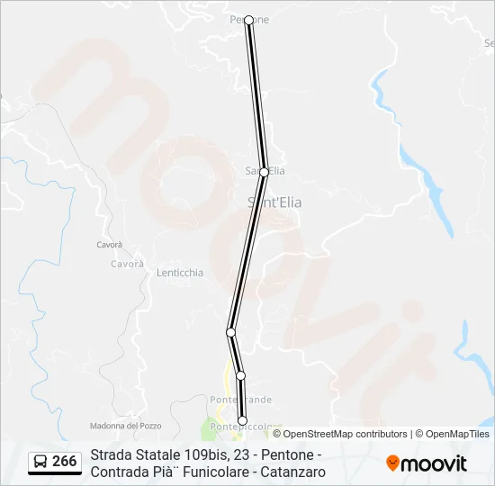 Percorso linea bus 266