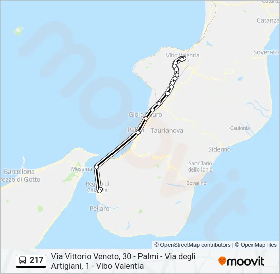 217 Bus Line Map