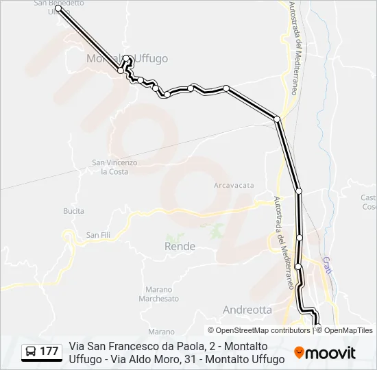 177 Bus Line Map