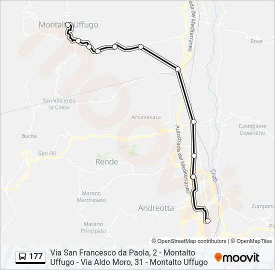177 Bus Line Map