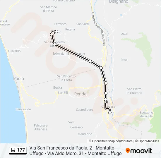 177 Bus Line Map