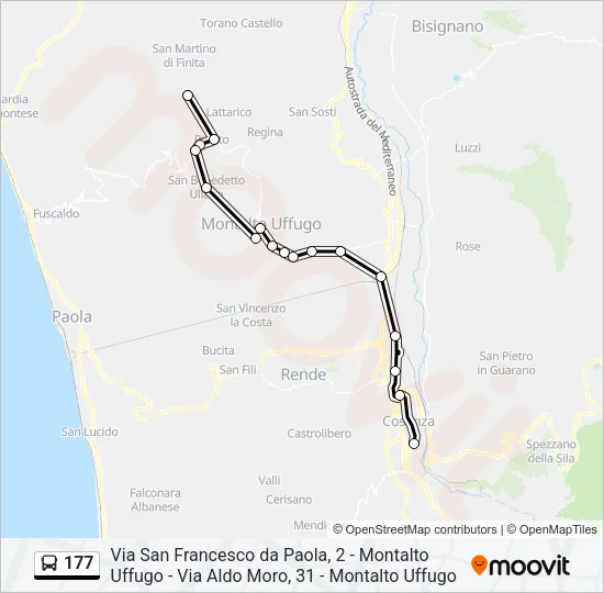 177 Bus Line Map