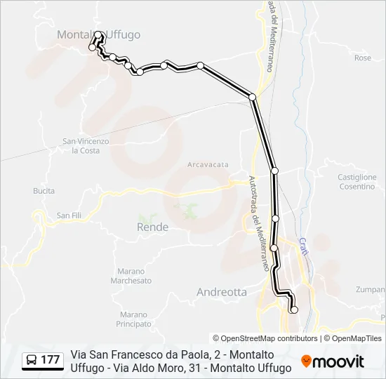 177 Bus Line Map
