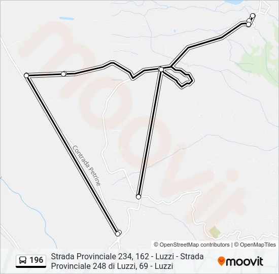 196 Bus Line Map