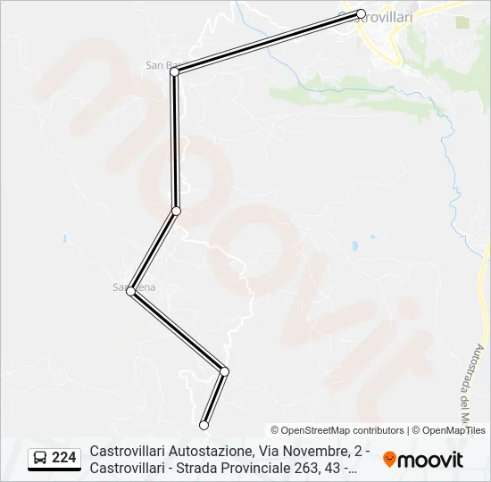 224 Bus Line Map