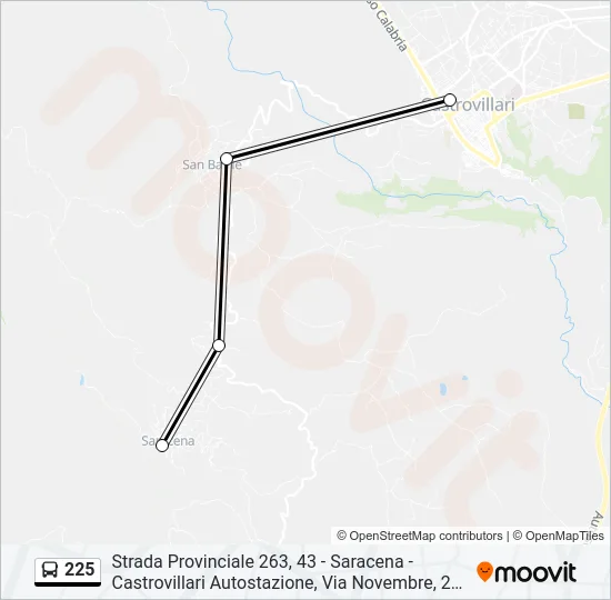 225 Bus Line Map
