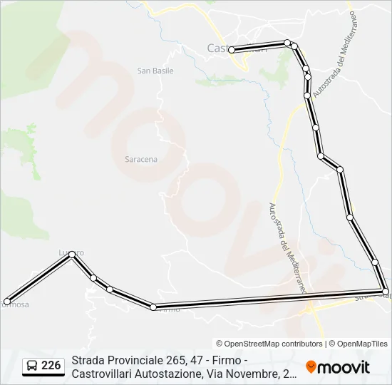 226 Bus Line Map