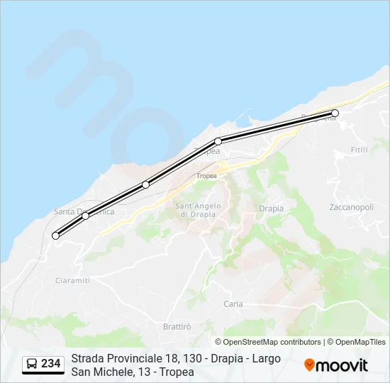 234 Bus Line Map
