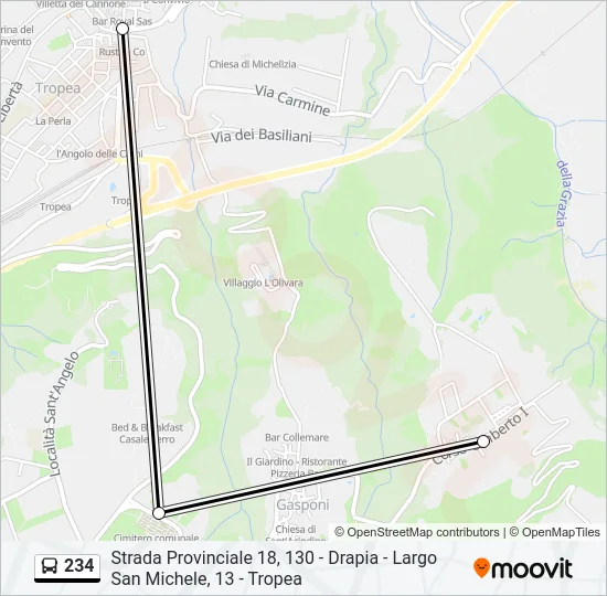 234 Bus Line Map
