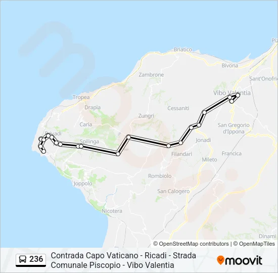 236 Bus Line Map