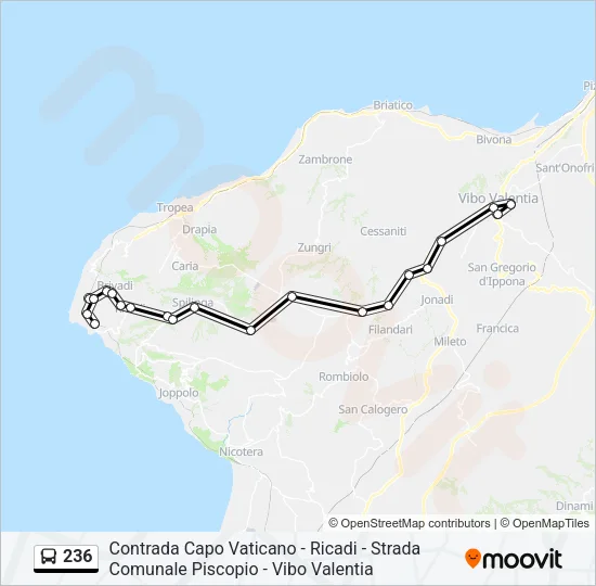 236 Bus Line Map