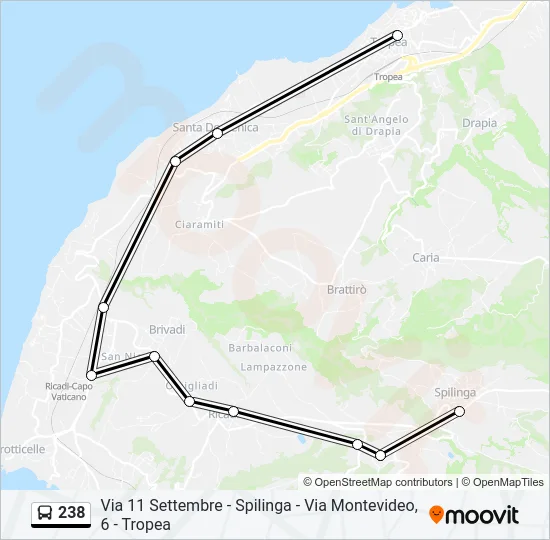 238 Bus Line Map