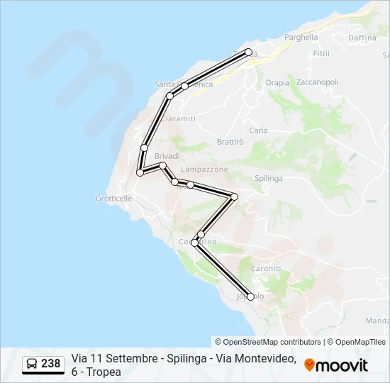 238 Bus Line Map