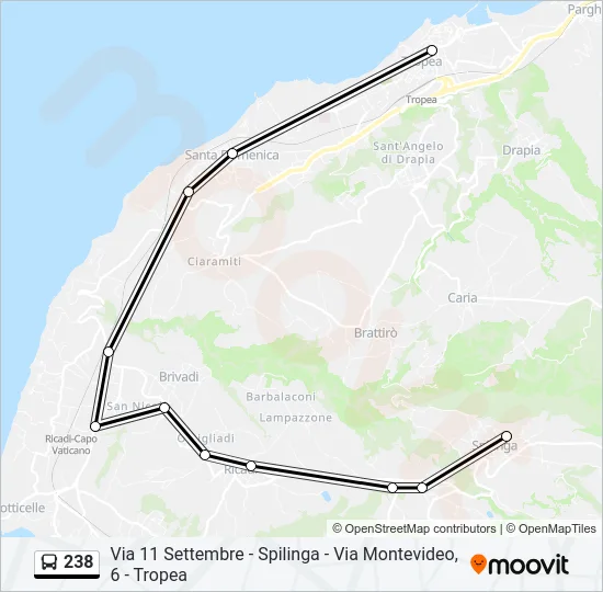 238 Bus Line Map