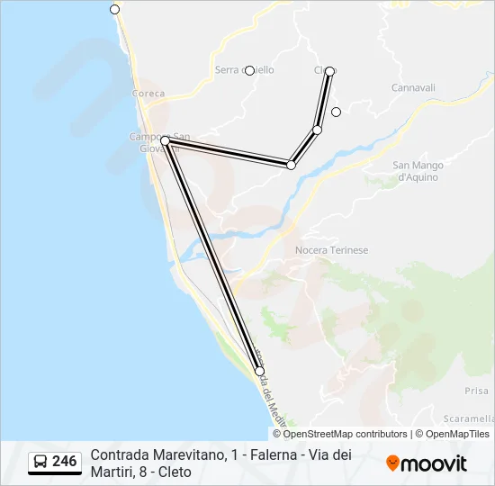 246 Bus Line Map