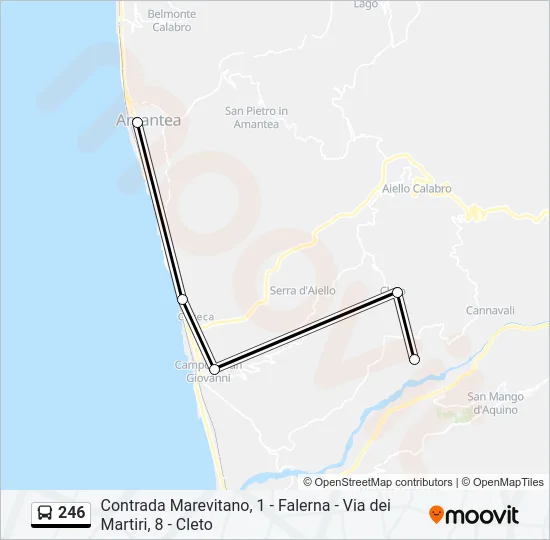 246 Bus Line Map