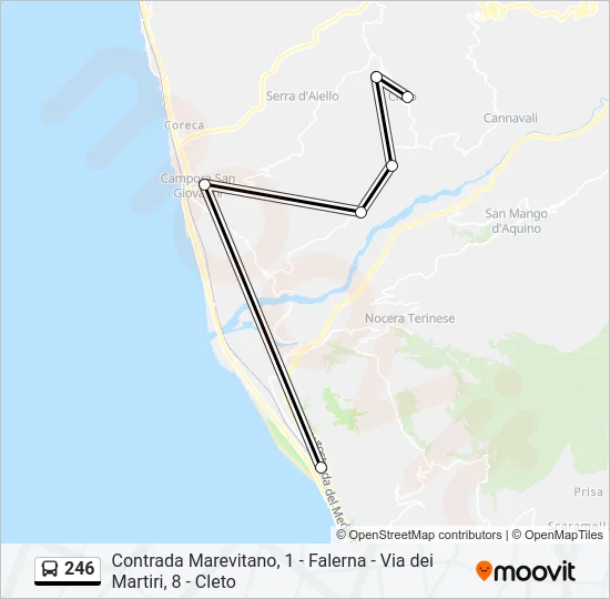 246 Bus Line Map