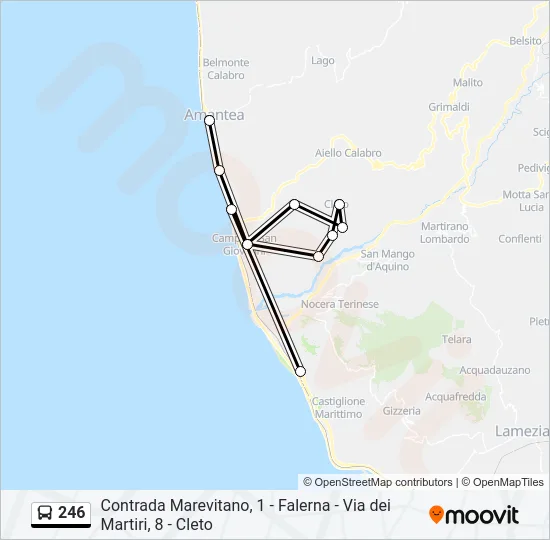 246 Bus Line Map