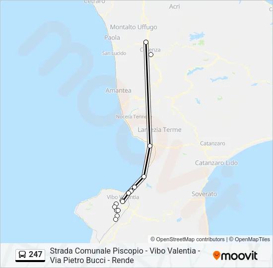 247 Bus Line Map