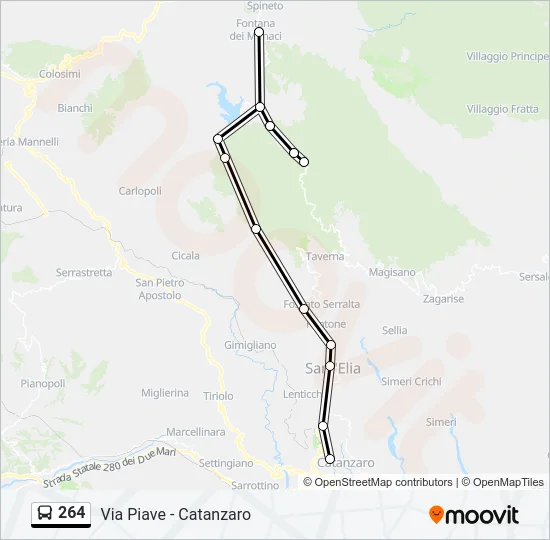 264 Bus Line Map
