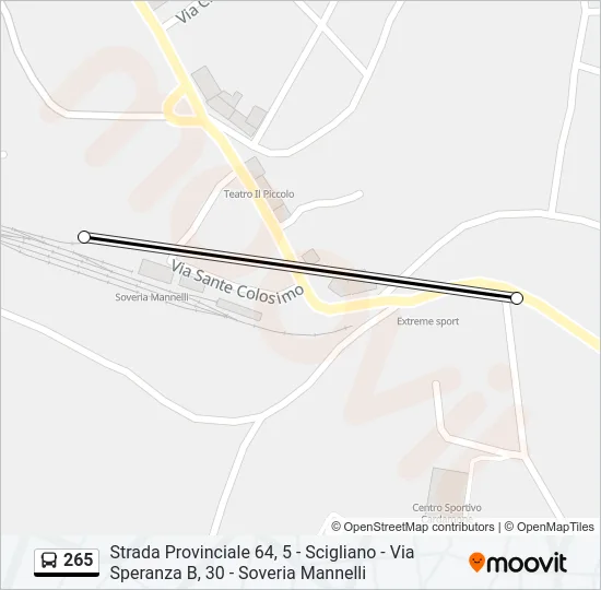 265 Bus Line Map