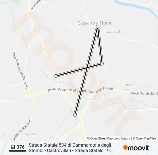 376 Bus Line Map