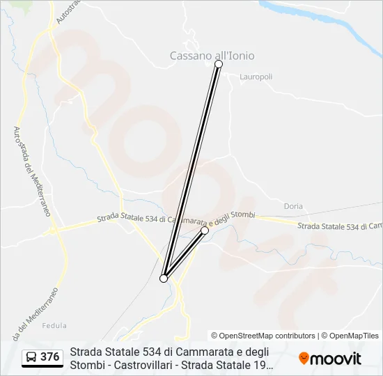 376 Bus Line Map