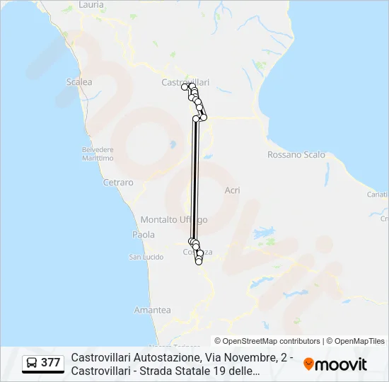 377 Bus Line Map
