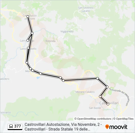 377 Bus Line Map