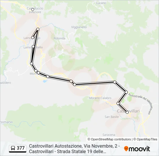 377 Bus Line Map