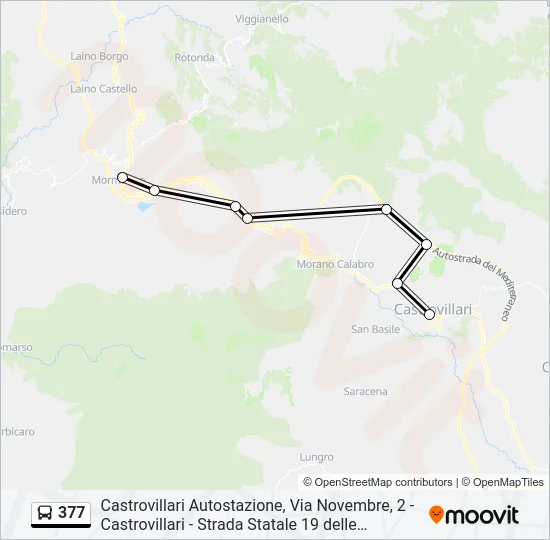 377 Bus Line Map
