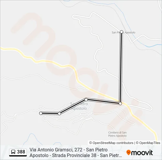388 Bus Line Map
