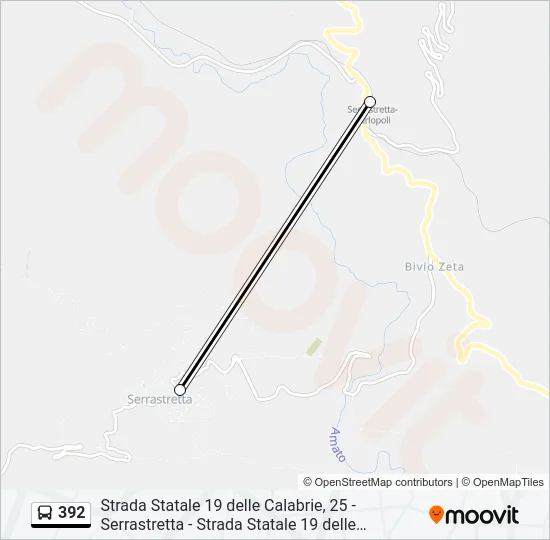 392 Bus Line Map