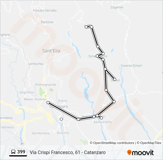 399 Bus Line Map