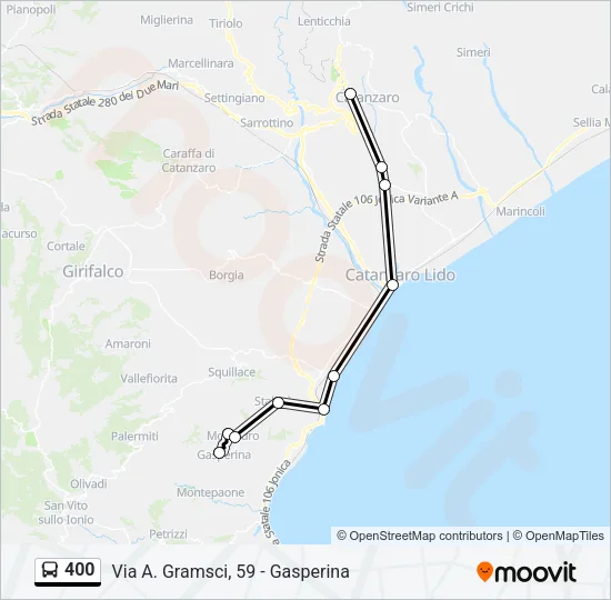 400 Bus Line Map