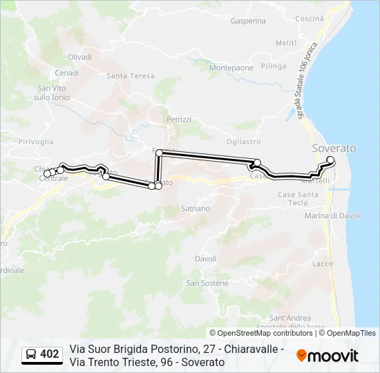 402 Bus Line Map