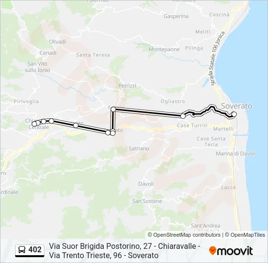 402 Bus Line Map