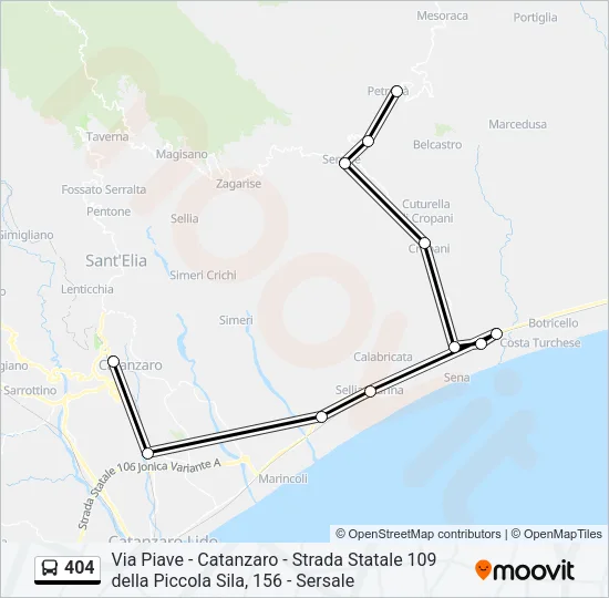 404 Bus Line Map
