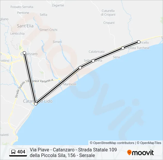 404 Bus Line Map