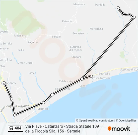 404 Bus Line Map