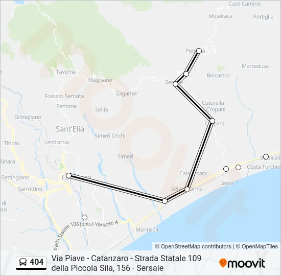 404 Bus Line Map