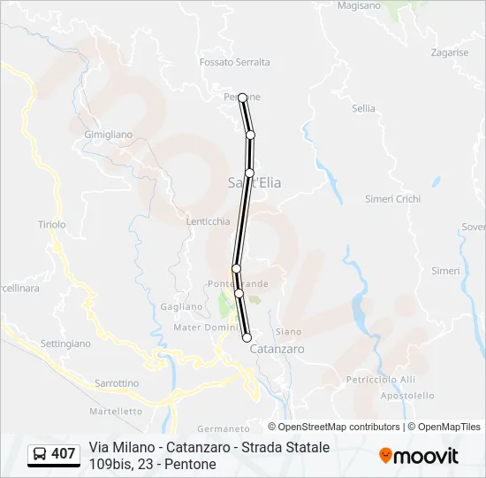 407 Bus Line Map