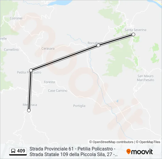 409 Bus Line Map